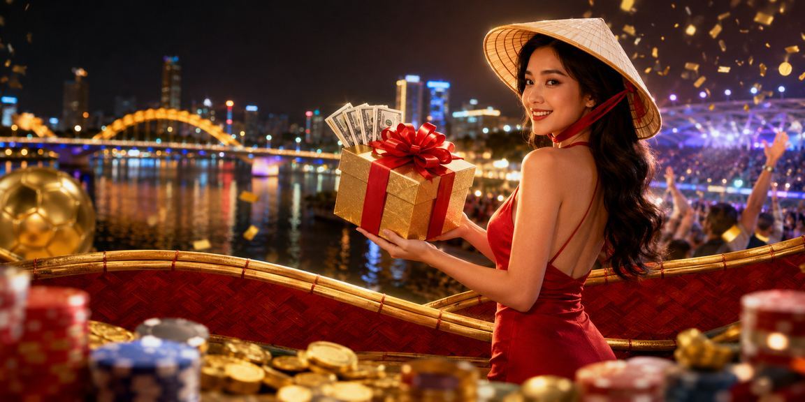 Người dùng tại Đà Nẵng tham gia chương trình cashback bonus với nón lá truyền thống